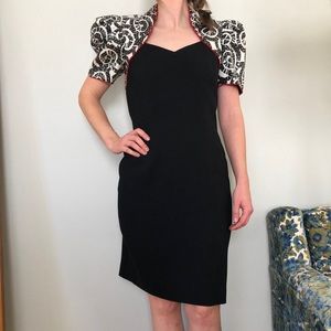 Vintage 80s Morton Myles For The Warrens LBD Cocktail Sweetheart Dress Size 8